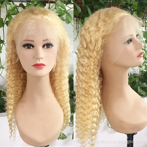Brazilian Blonde 613 Deep Wave Wig Lace Front Human Hair Wigs Transparent Lace With Baby Hair Remy Human Hair Free Shipping